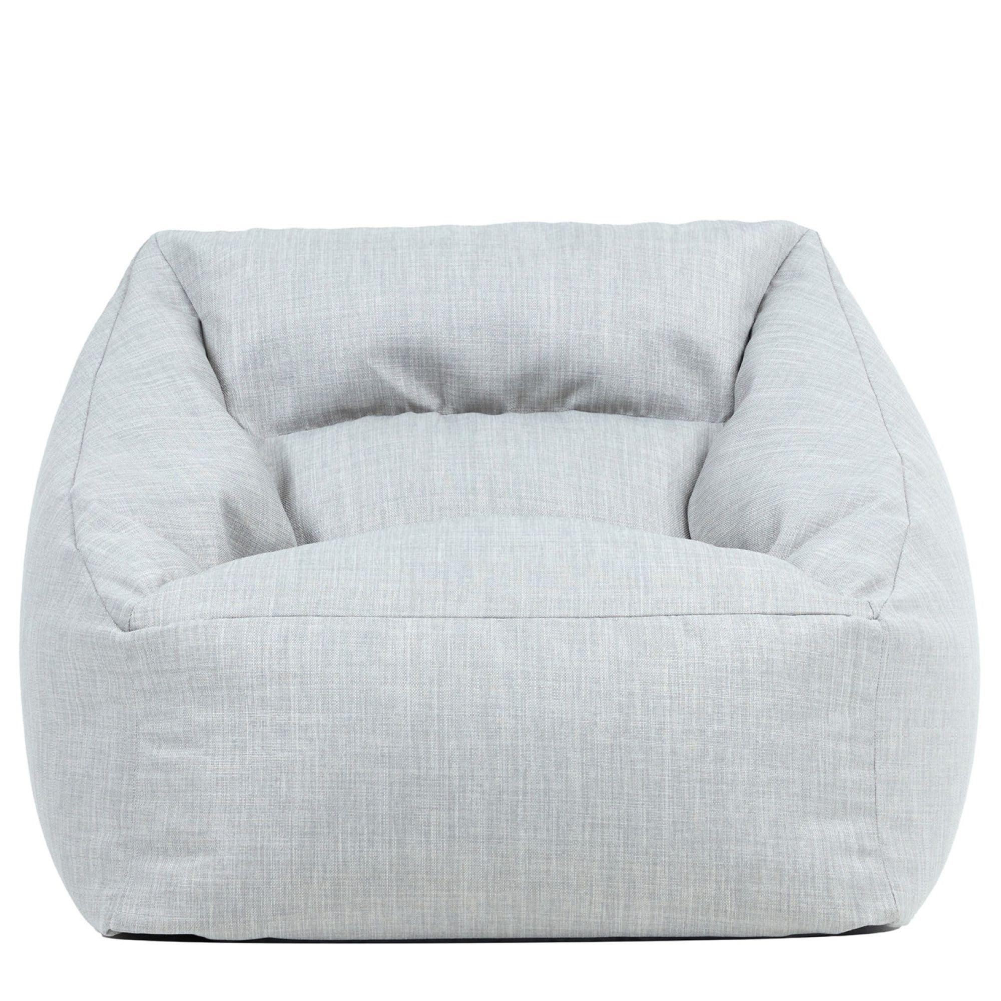 icon Natalia Outdoor Bean Bag Chair, Grey, Large Adult Bean Bag with Filling Included, Armchair, Garden Seat, Garden Chair