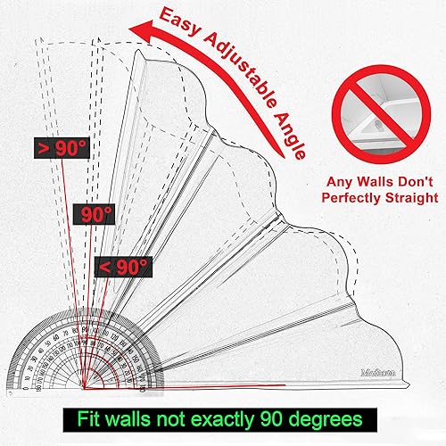 Miniatura 2 de Mofason Protector de salpicaduras de ducha de silicona, protector de salpicaduras de esquina de bañera transparente XXL, protector de agua de ducha