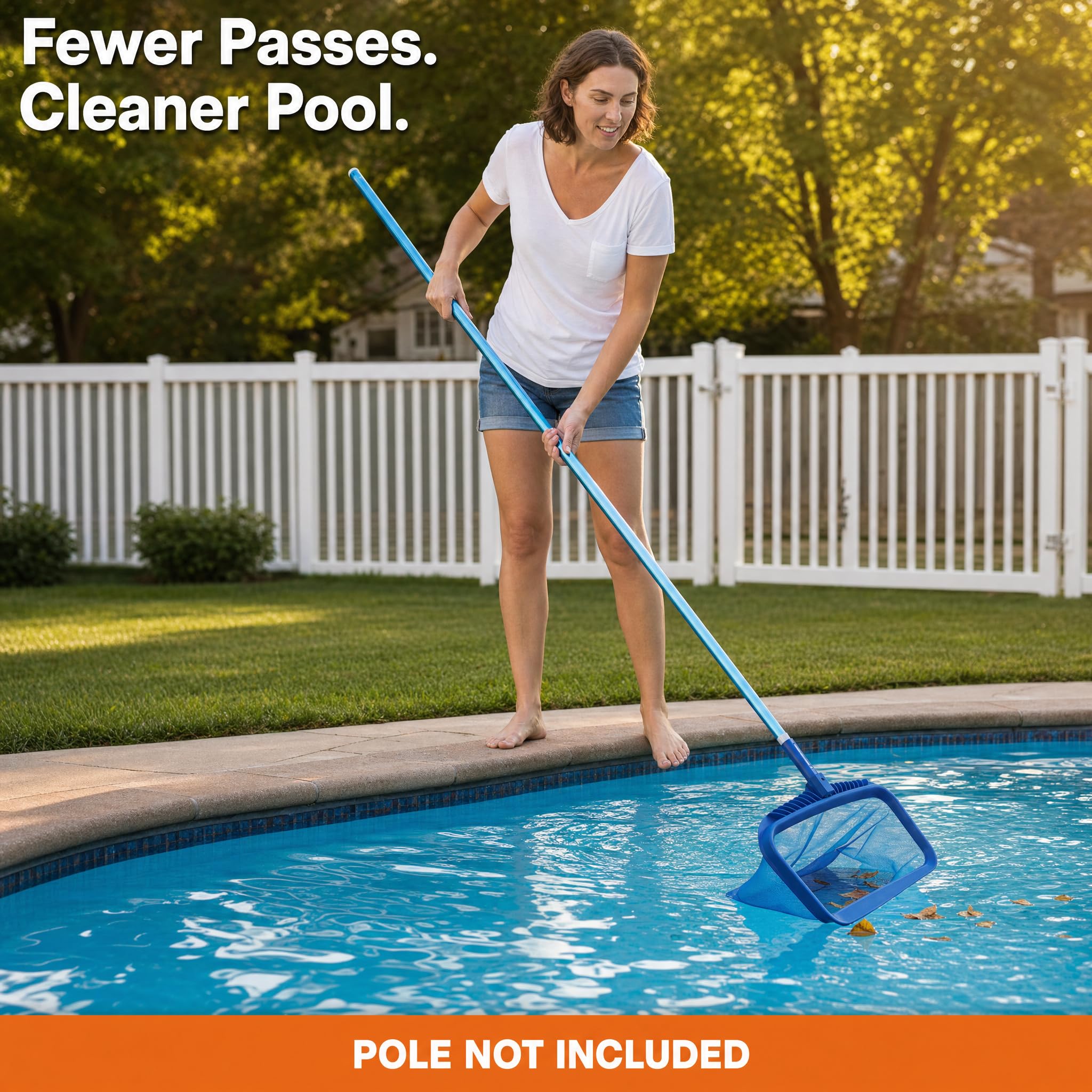 Perfect Pools Râteau à Feuilles Robuste pour Piscine | Râteau pour Jacuzzi et Piscine