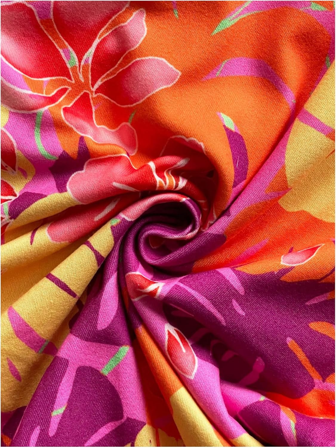 Floerns Women's Summer Tropical Twist Front Ruched Ruffle Hem Bodycon Cami Dress - Image 6