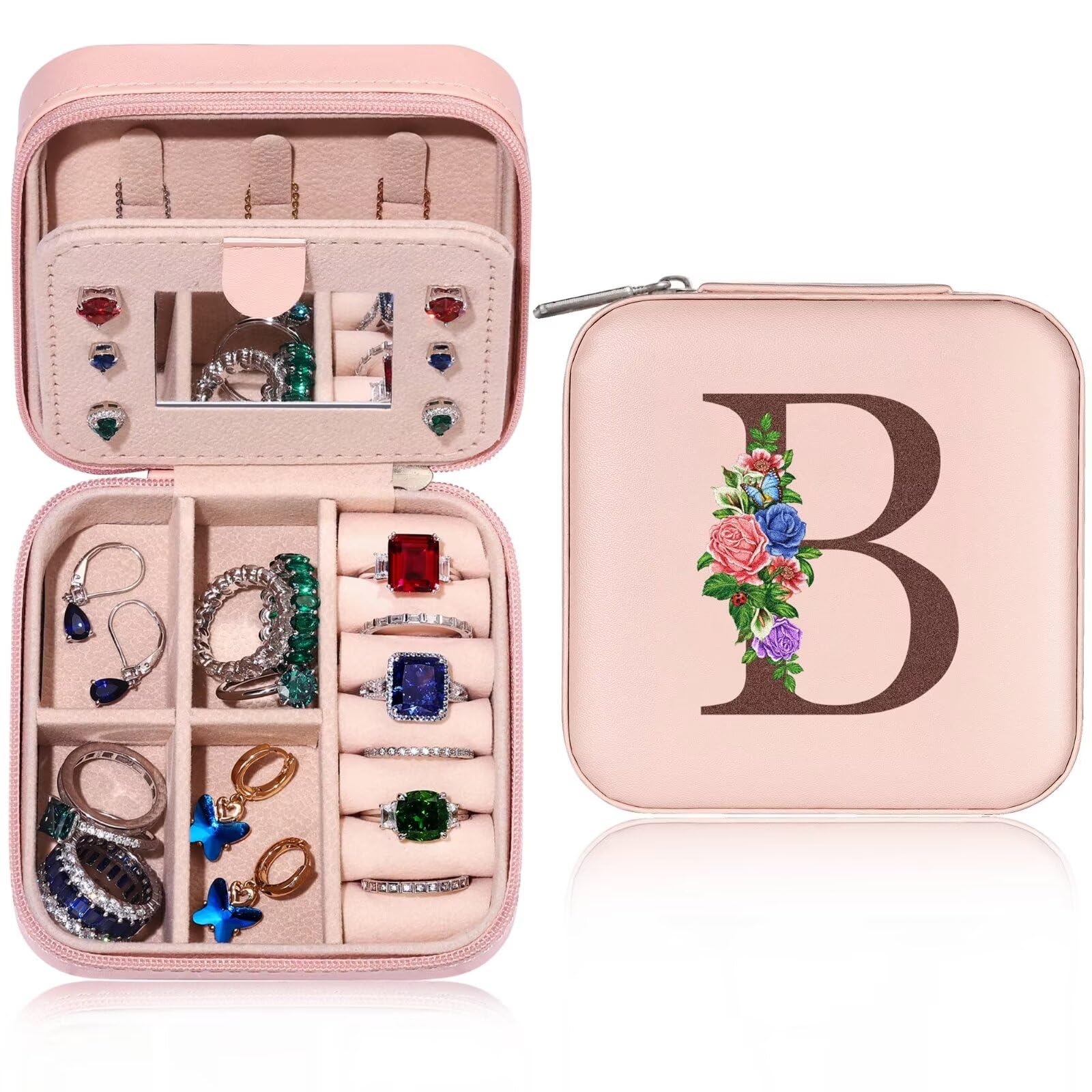 Tingn Girls B Travel Jewellery Case, Travel Jewellery Organiser, Stackers Travel Jewellery Ox, Irthday Gifts For Gifts For Teenage Personalised Jewellery Ox