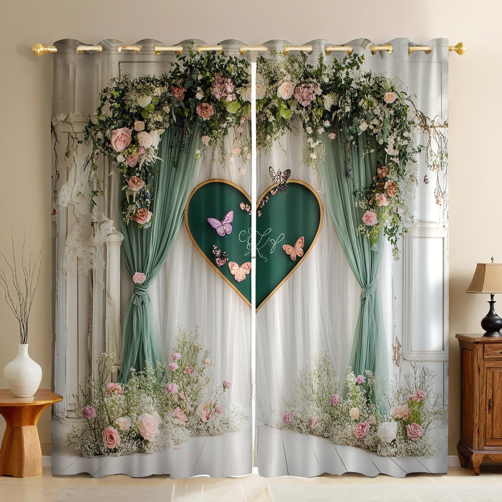 Rideaux phoniques anti froid vert 140x245 lot de 2 rideaux occultants studio photo