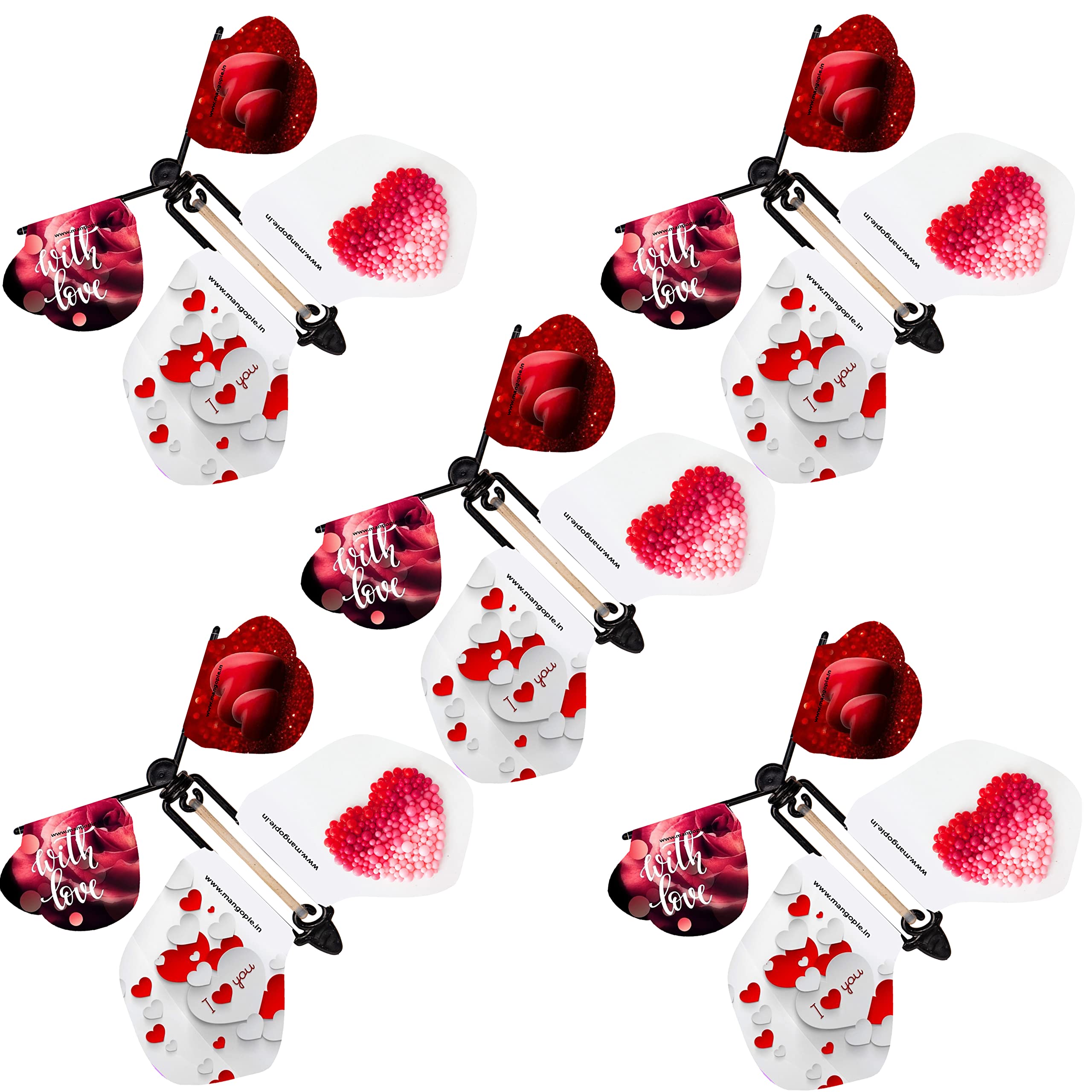 MANGOPIE Windup Flying Butterfly Love_5-26 Butterfly Gag Toy (RED) Set of 5 (B0C3Z7Z5S5) Amazon Price History, Amazon Price Tracker