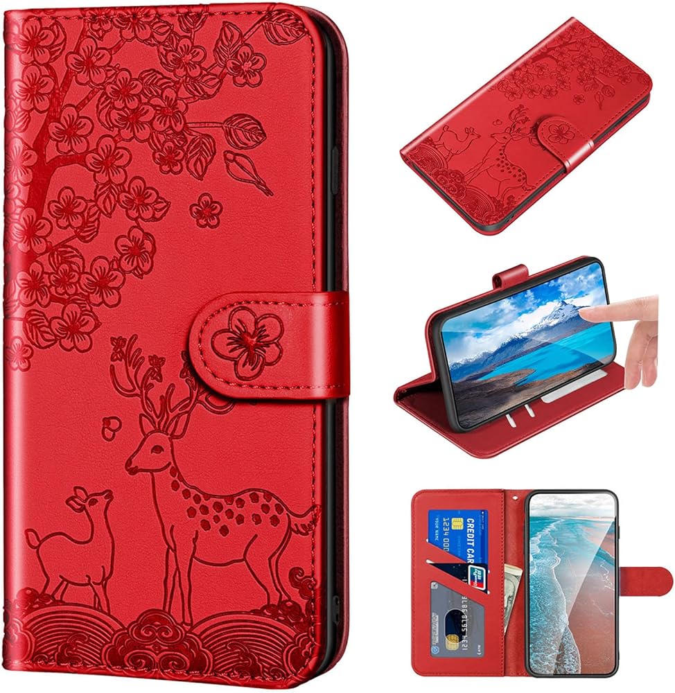 Norn custodia per iphone 11 max portafoglio porta carte di credito in pelle sintetica MH-XL-11PM-HONG