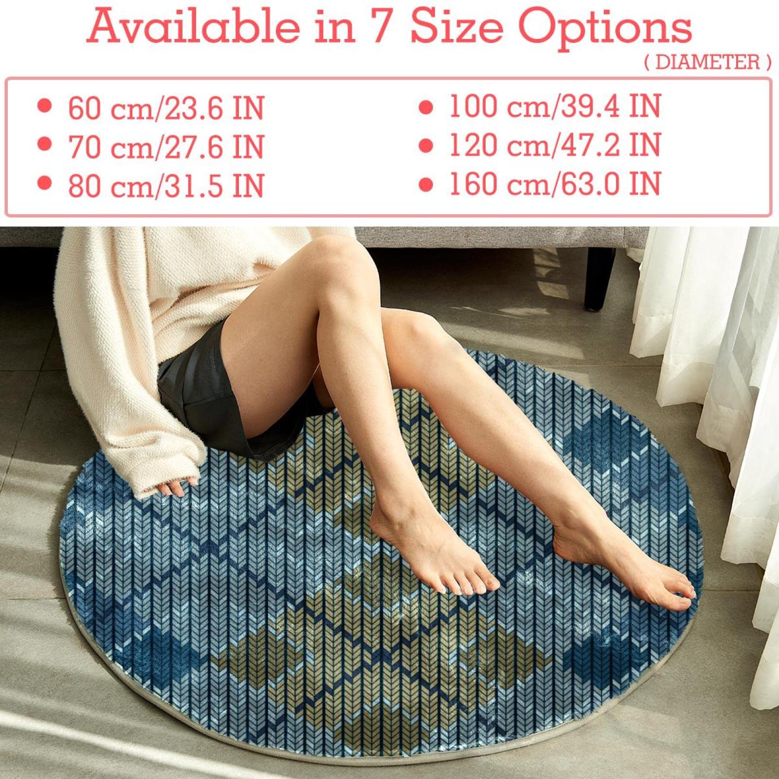 Teppich für Schlafzimmer, Wohnzimmer, Arbeitszimmer, Blau