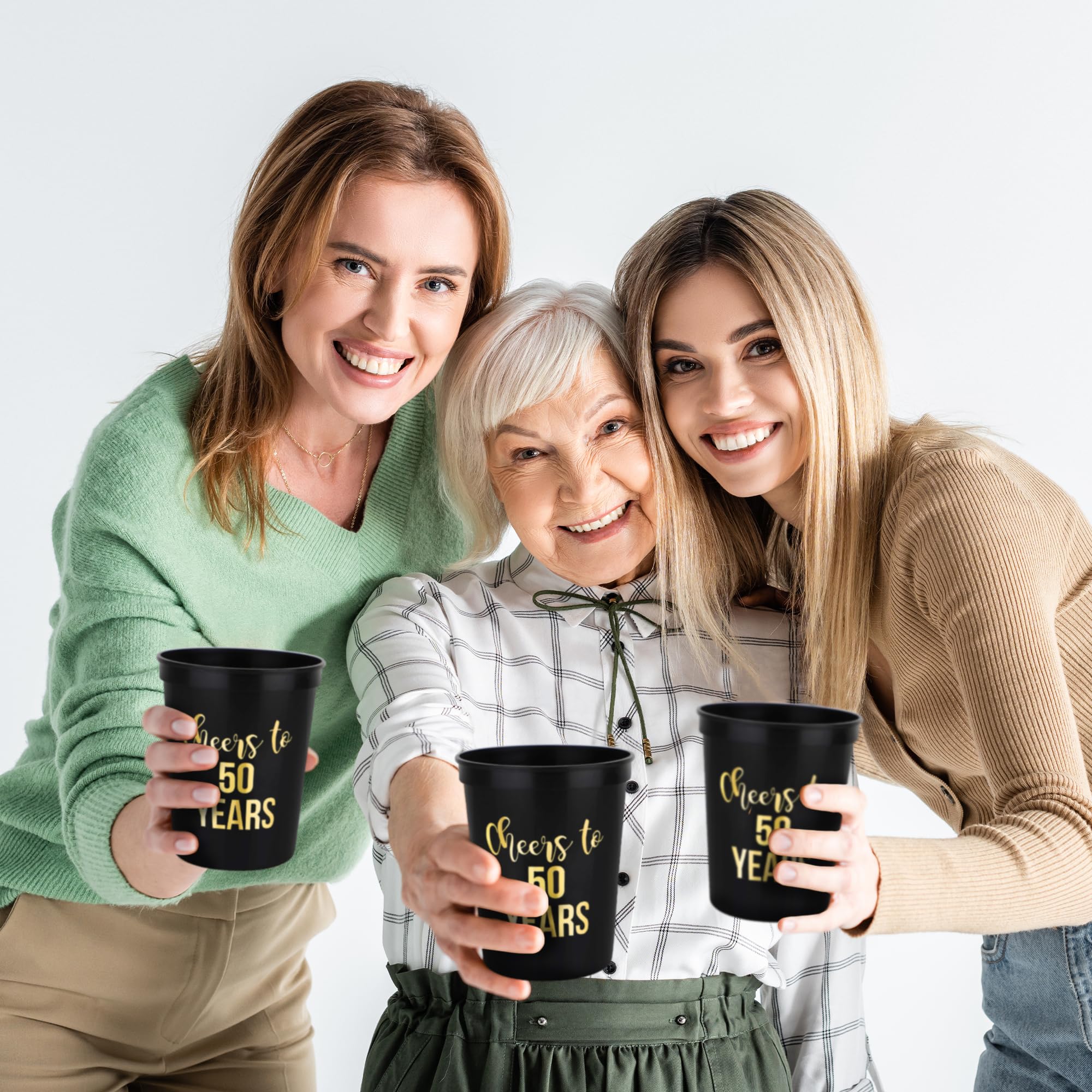 50th Birthday Cups - 12 Pack 'Cheers to 50' -6 50th Birthday Cups - 12 Pack 'Cheers to 50' -6