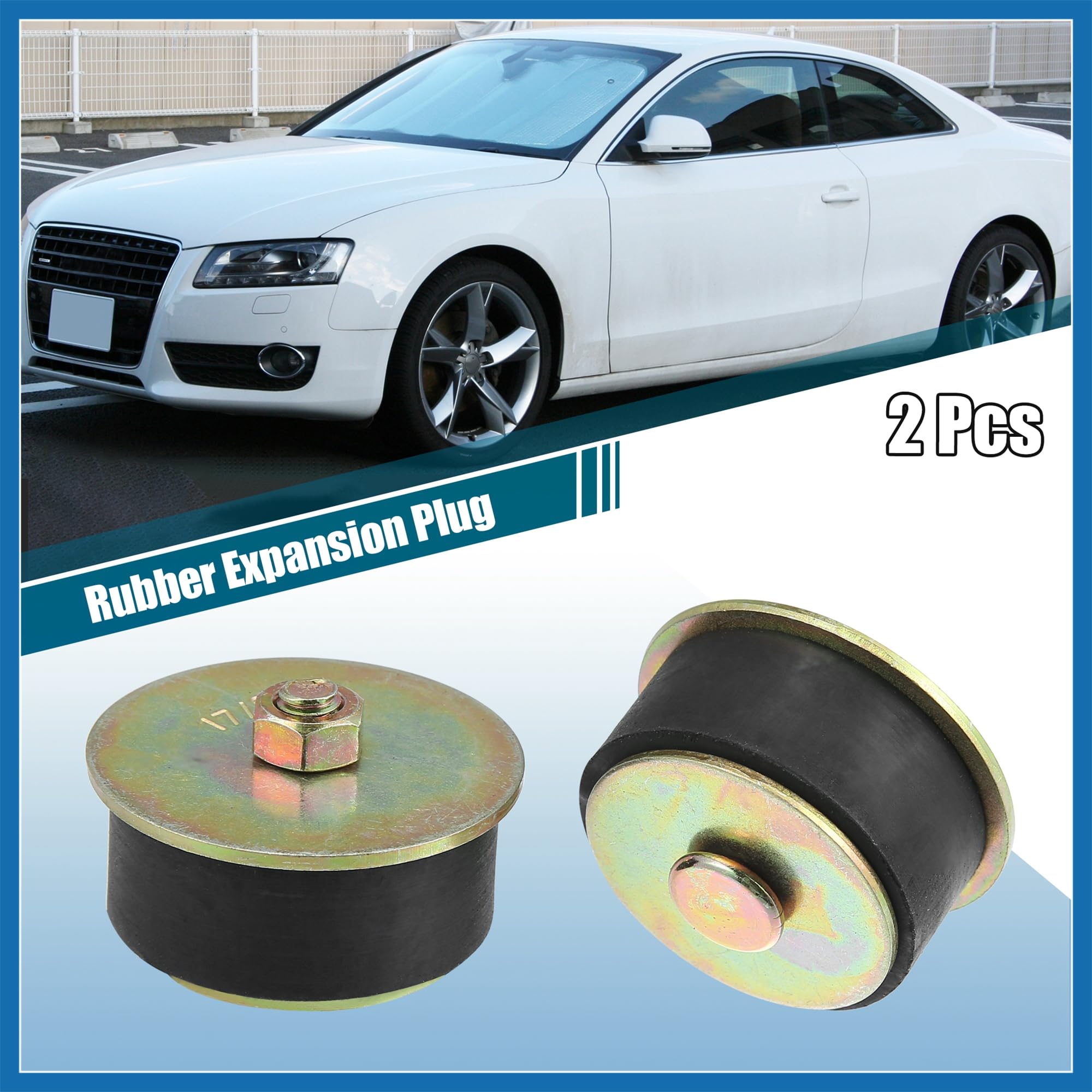 A ABSOPRO 2pz Auto Gomma Espansione Congelamento Spina Adatto 1-7/8" a 2" 47mm-50mm Sostituzione dell'articolo