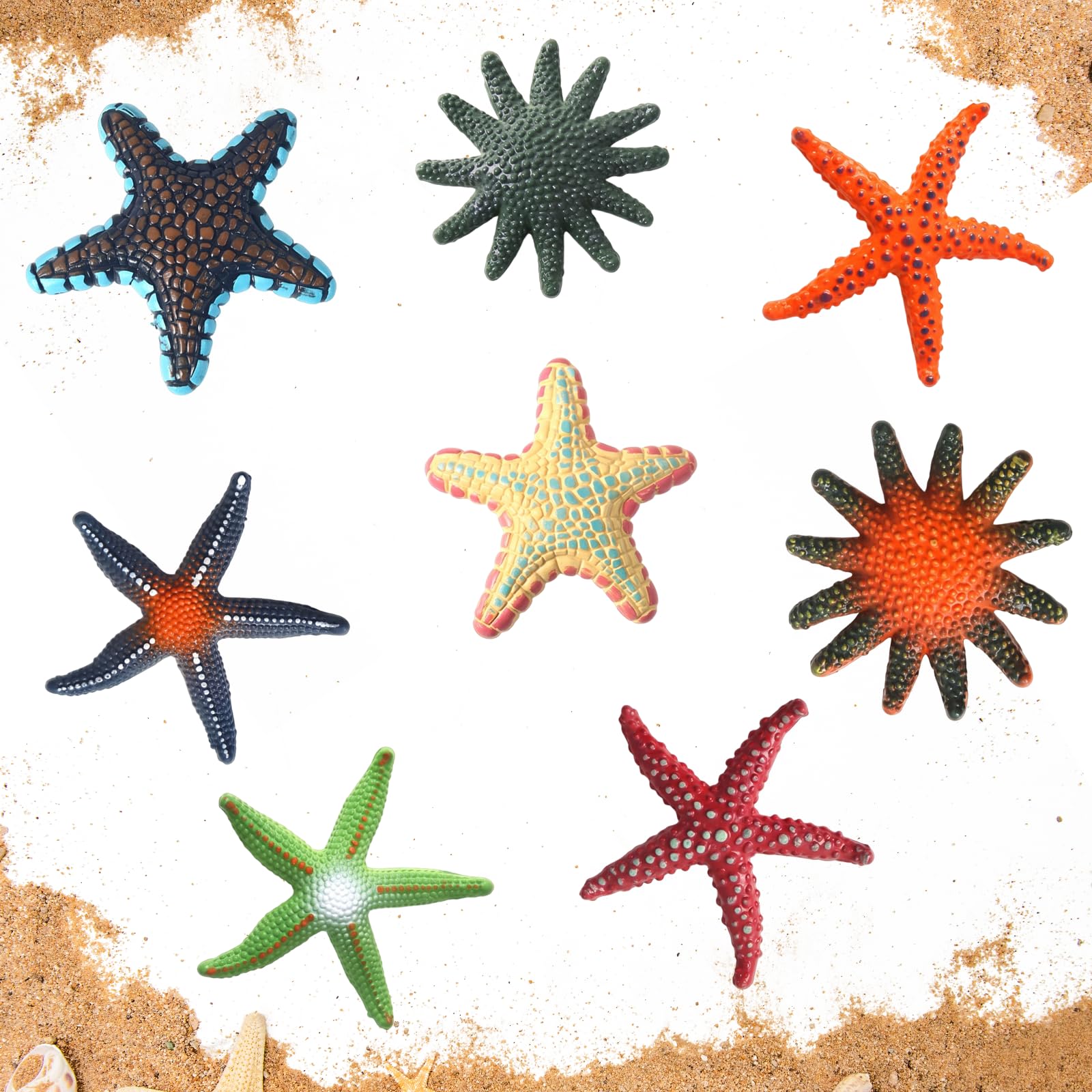 Lufdegim 8Pcs Starfish Swimming and Diving, Underwater Training Toys Swimming Toys, Underwater Pool Training For Bath Pool Water Park and Sea (Large)