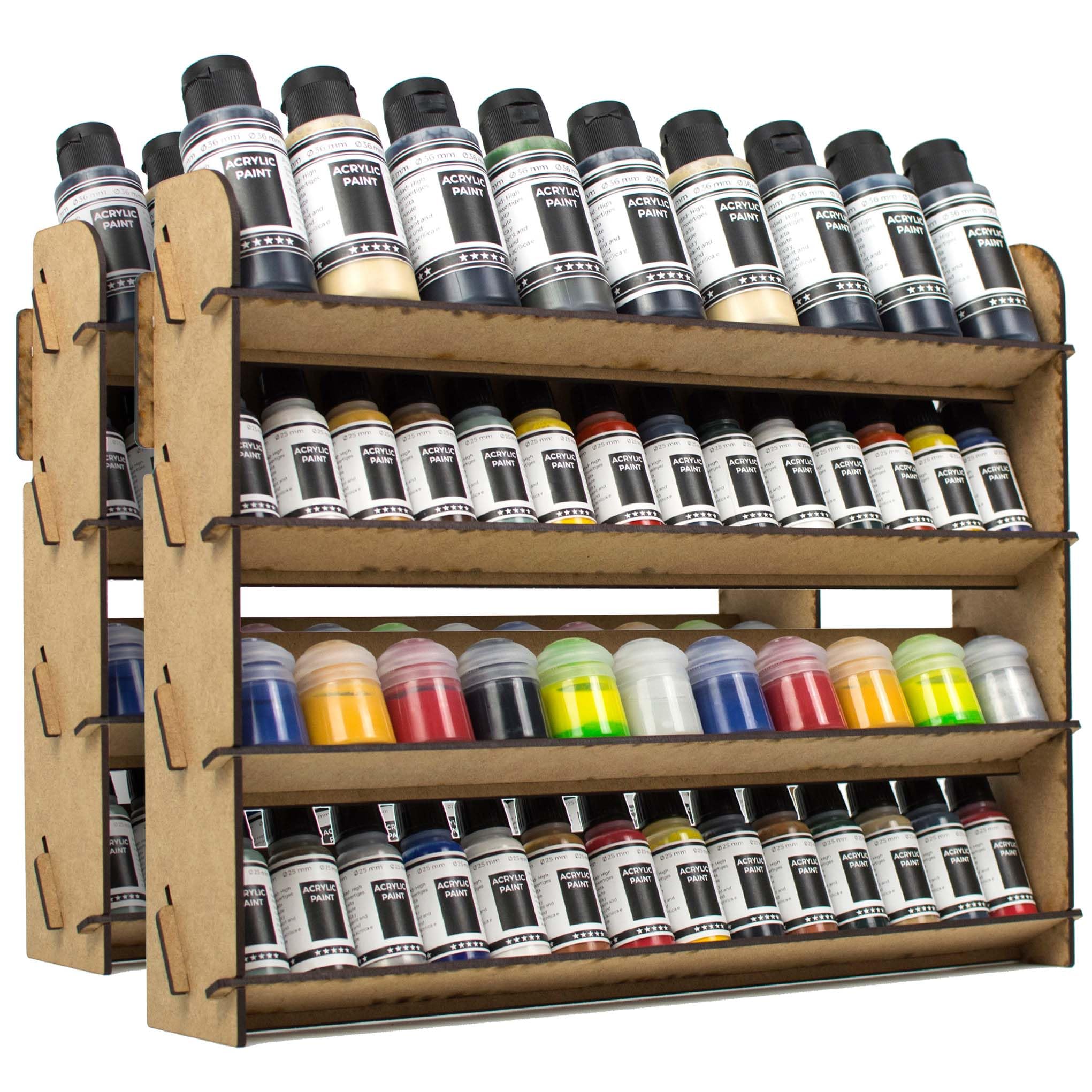 Paint Rack for model paints. Hobby craft Citadel Vallejo Tamiya Army wall paint rack stand paint holder organiser Miniature warhammer paint storage Model painting station (2x Universal)