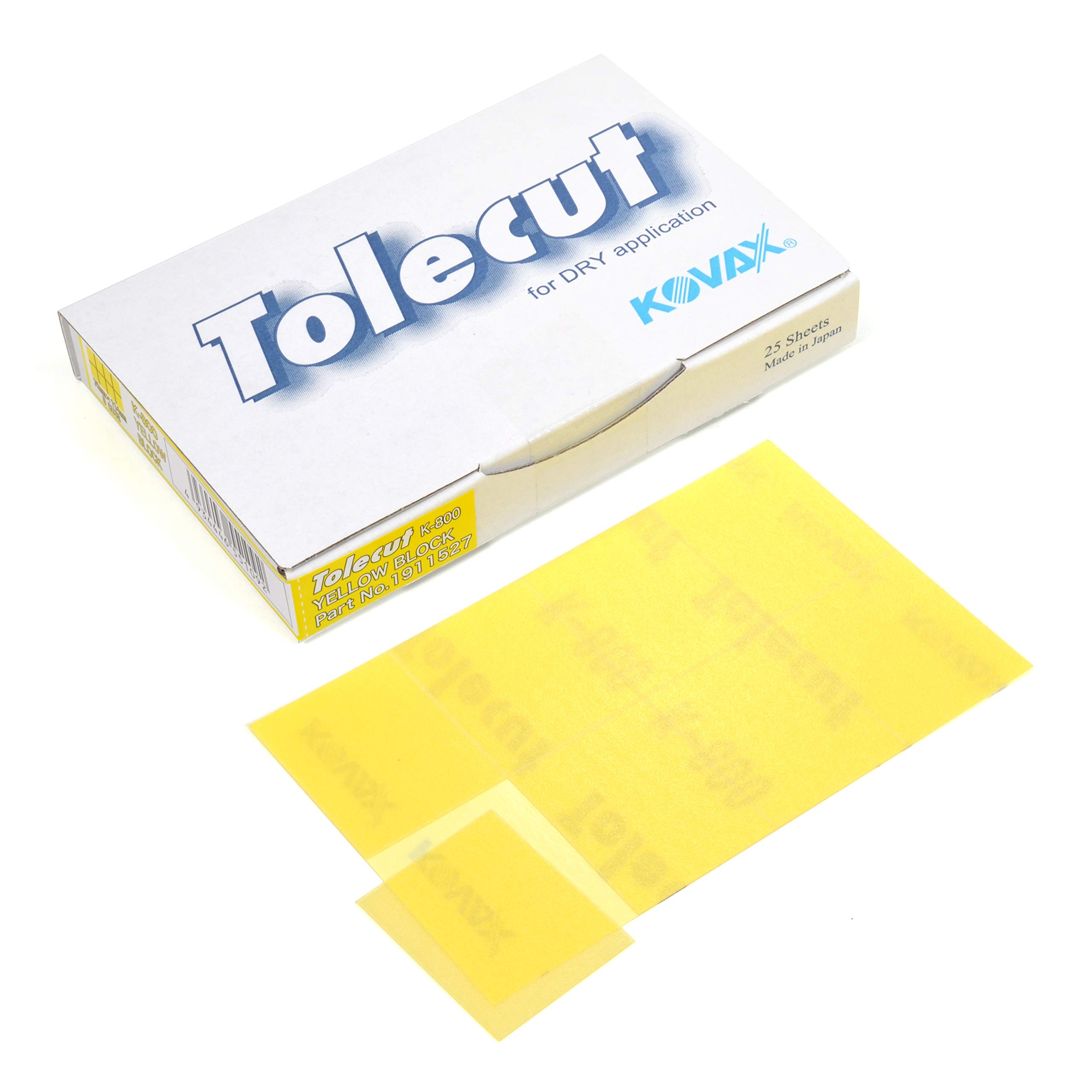 Feuilles abrasives Tolecut jaune K-800 191-1527 pour carrosserie et vernis