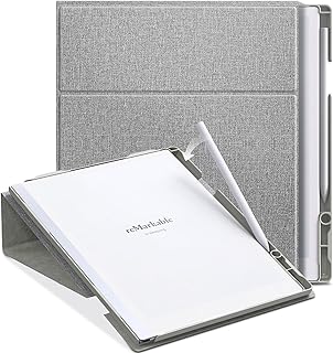 E NET-CASE Book Folio Case for Remarkable2 Paper Tablet 10.3" (2020 Released),Lightweight Smart Case with Pencil Holder for The Remarkable 2 Paper Tablet Case,Not Fit Remarkable 1 (Gray)