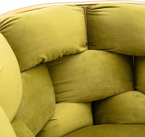 Miniatura 4 de Polibi Silla moderna de terciopelo, silla de comedor individual, sillas de descanso con patas de marco de metal dorado, muebles de sala de estar, 1