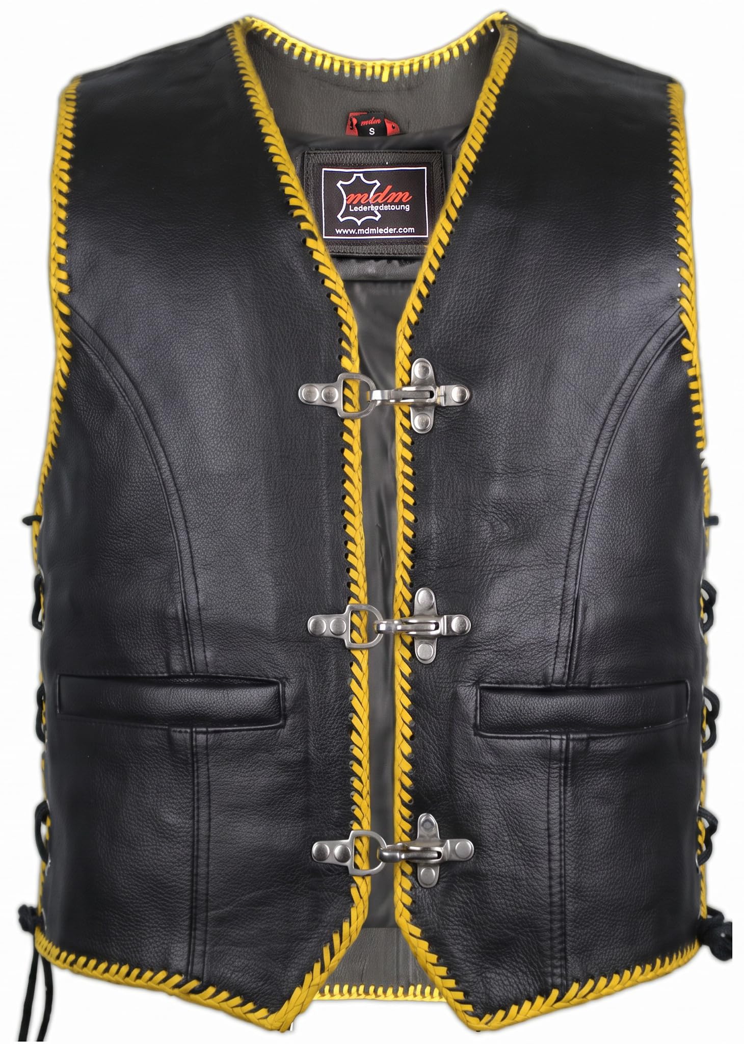 MDM Gilet in Pelle Moto Biker Chopper