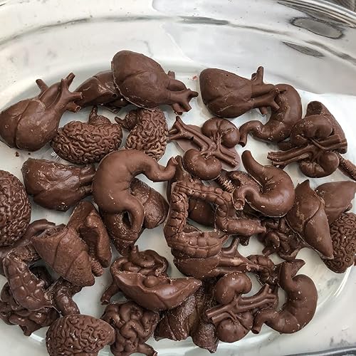 Miniatura 6 de Moldes de silicona para órganos humanos, 6 unidades, moldes de silicona con forma de órganos humanos, molde para pastel de corazón, cerebro, tronco,