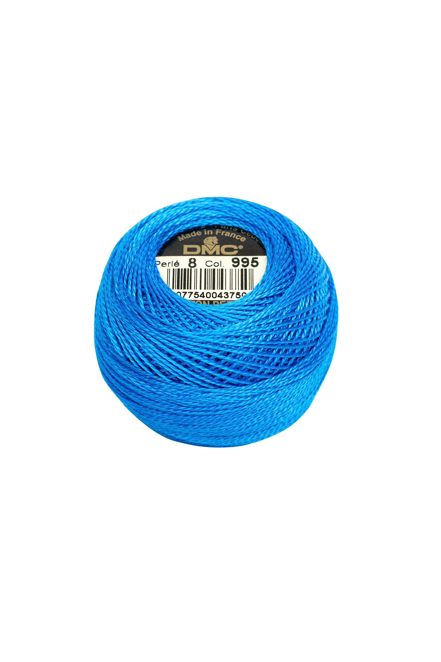 DMC Pearl Cotton Ball Size 8 87yd-Dark Electric Blue — image 1