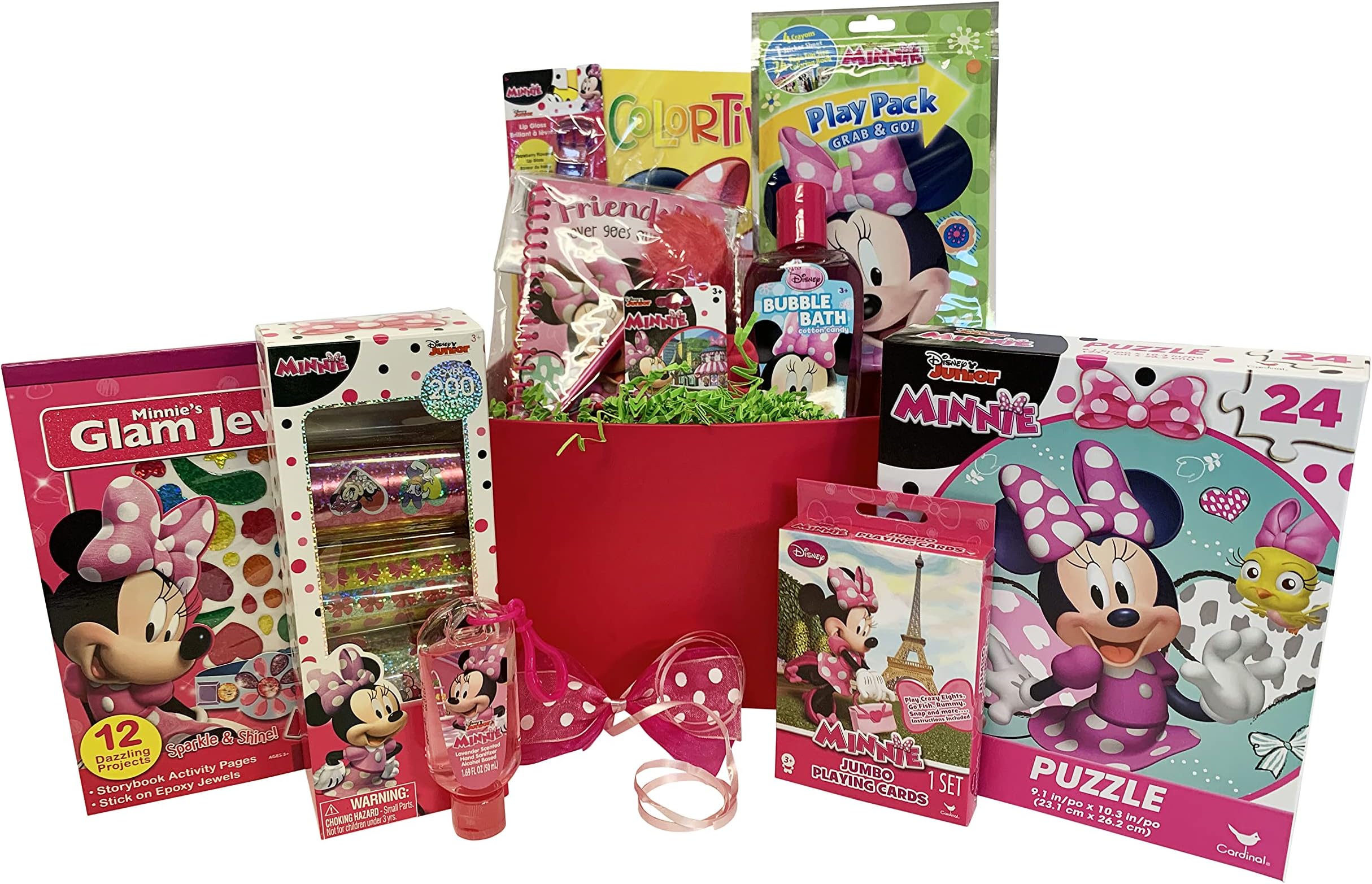 Birthday Gift Baskets For Kids Minnie Mouse Theam Ideal Gift Baskets For Girls 3 To 7 Years Old