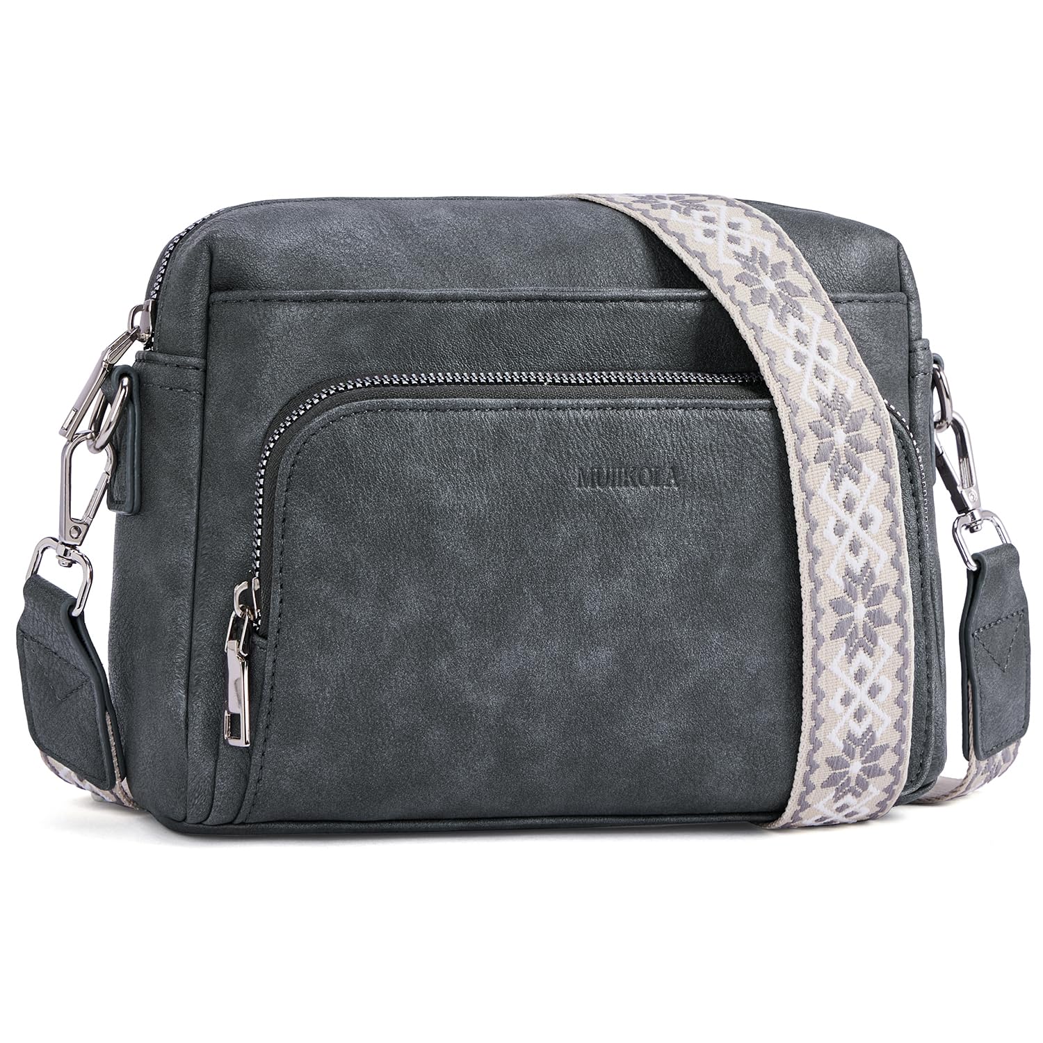 MUIIKOLA Bolso bandolera para mujer, bolso cruzado para mujer, pequeño, de piel sintética, bandolera para mujer con cor…