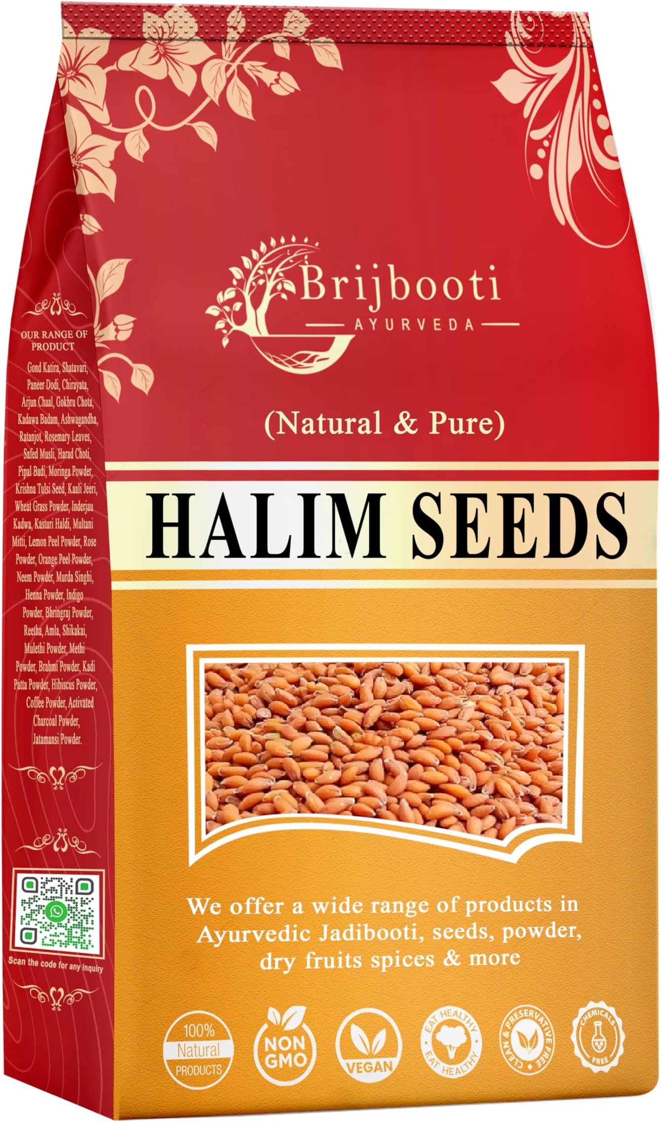 BIRJU MAHAVIR 1 Kg Halam Seed - Natural, 1000 gram (BMPL-514)