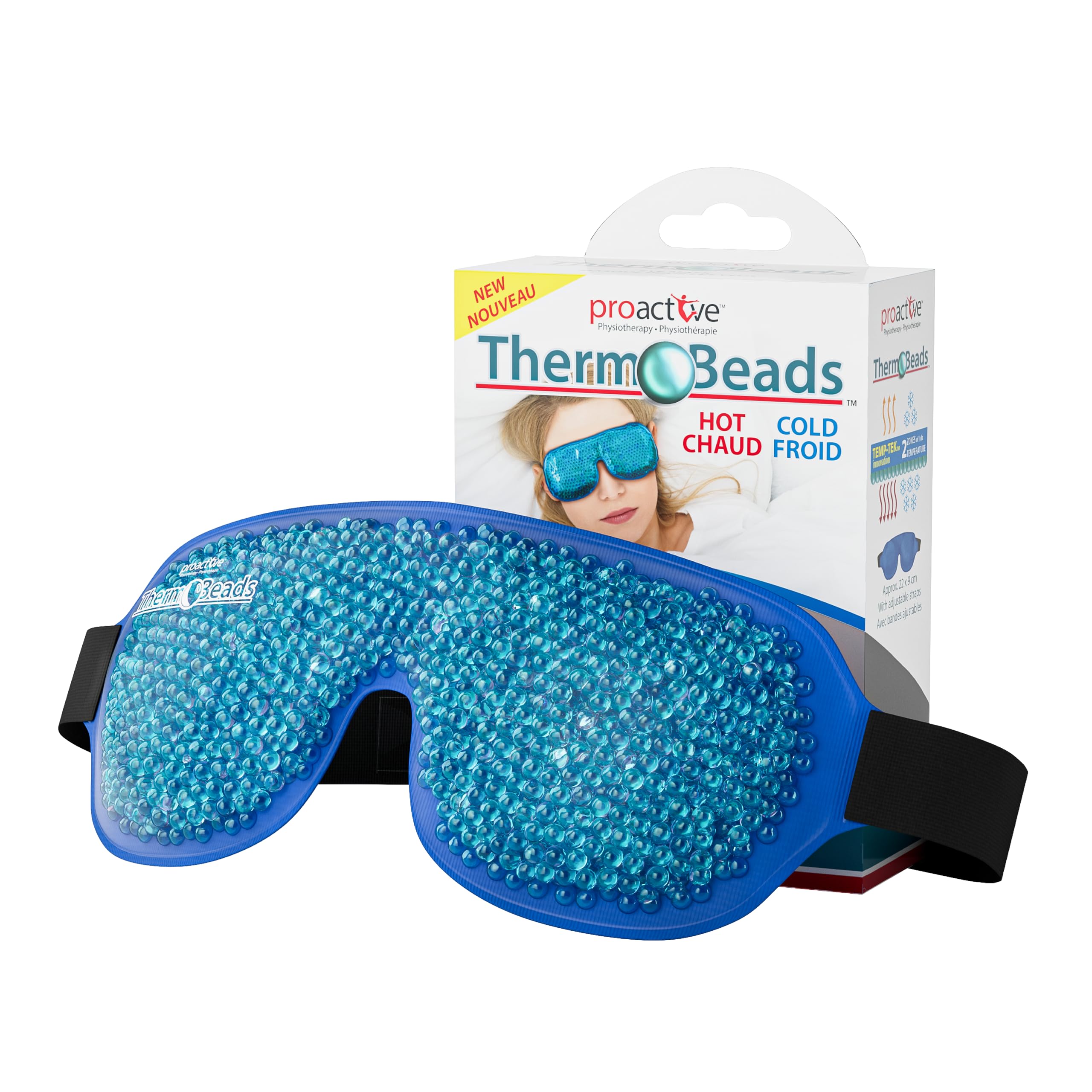 ProActive Dual Zone Reusable Hot/Cold Gel Bead Therapy Eye Mask