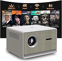 Vista 10 de Proyector 4K con WiFi y Bluetooth, proyector portátil con enfoque automático sin sensor, proyector de película al aire libre de 120 pulgadas