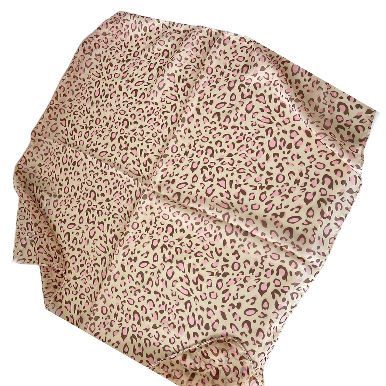 Bandana per capelli alla moda con stampa leopardata per donne in morbido poliestere accessorio per capelli alla moda per uso quotidiano e feste