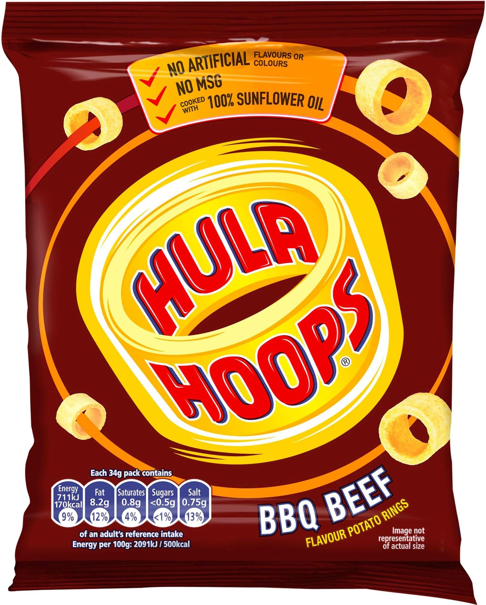 KP Hula Hoops BBQ Beef - 32x34g