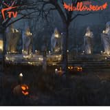 Shadowy Halloween Alley Screensaver with Quiet Footsteps and Flickering Candles - Eerie Vibes for Sleep & Focus FireTv With No Ads Support All Devices