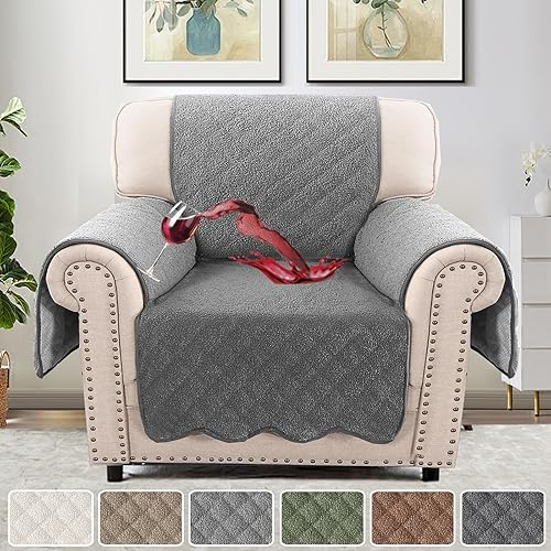 H.VERSAILTEX Fundas de sofá acolchadas impermeables y antideslizantes, fundas protectoras para perros, sillón individual para muebles de mascotas,