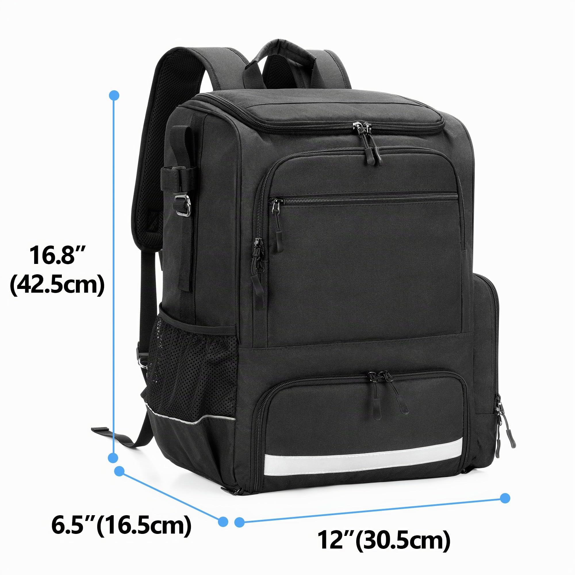 samdew Sac à Dos à Double Compartiment pour Fauteuil Roulant | Sacs pour Fauteuil Roulant avec Poches Isothermes pour Médicaments Et Repas, et Poches pour Accessoires et Béquilles