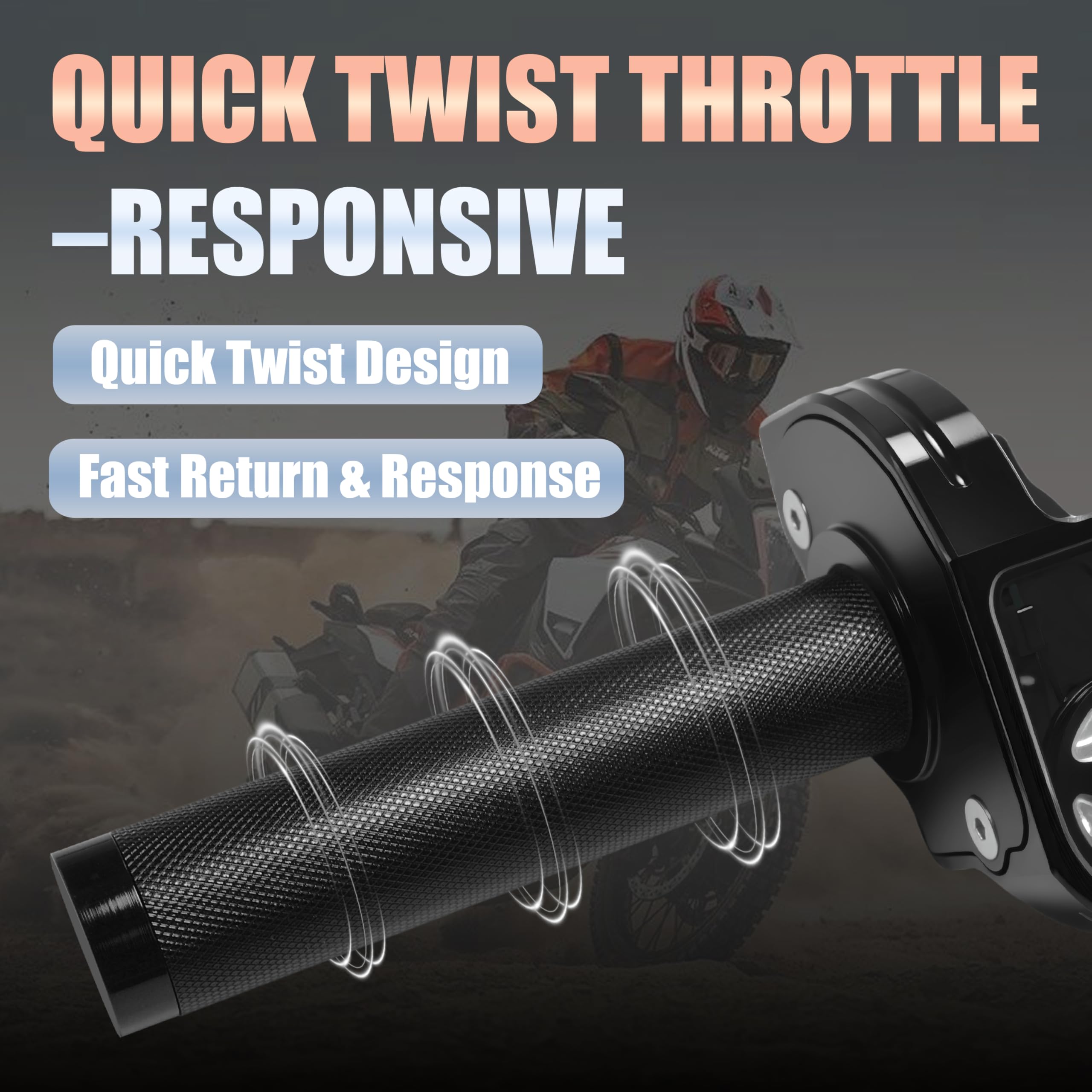Lega di alluminio Quick Twist Throttle Assembly 7/8" 22 mm con cavo, kit di manopole universali per Dirt Pit Bike ATV Mini Bike CRF KLX SSR TTR 50cc-250cc