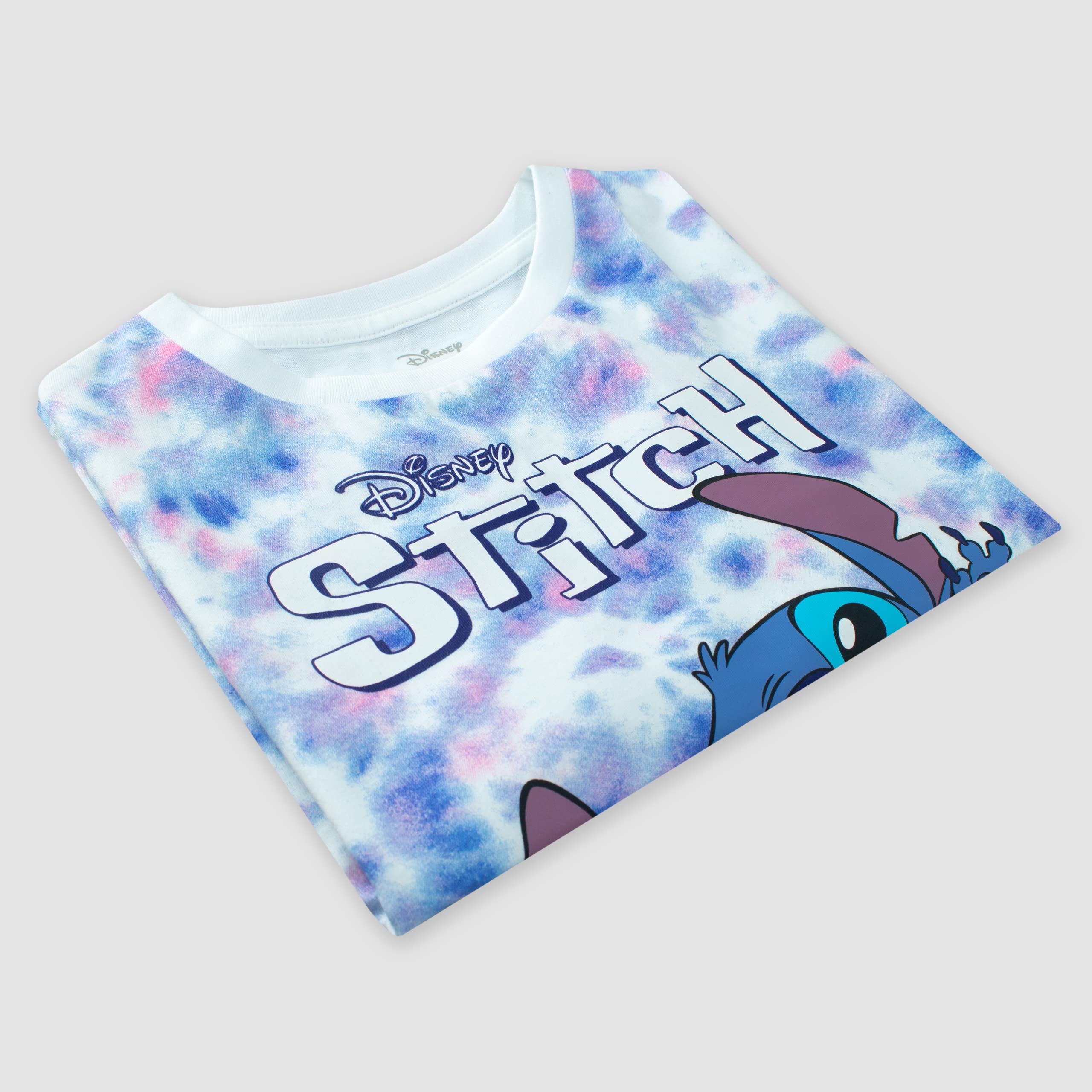 Disney Lilo i Stitch Koszulka | Ubrania w stylu Tie Dye z postacią Stitcha dla dzieci | Oficjalne prezenty Lilo i Stitch dla dziewczynek