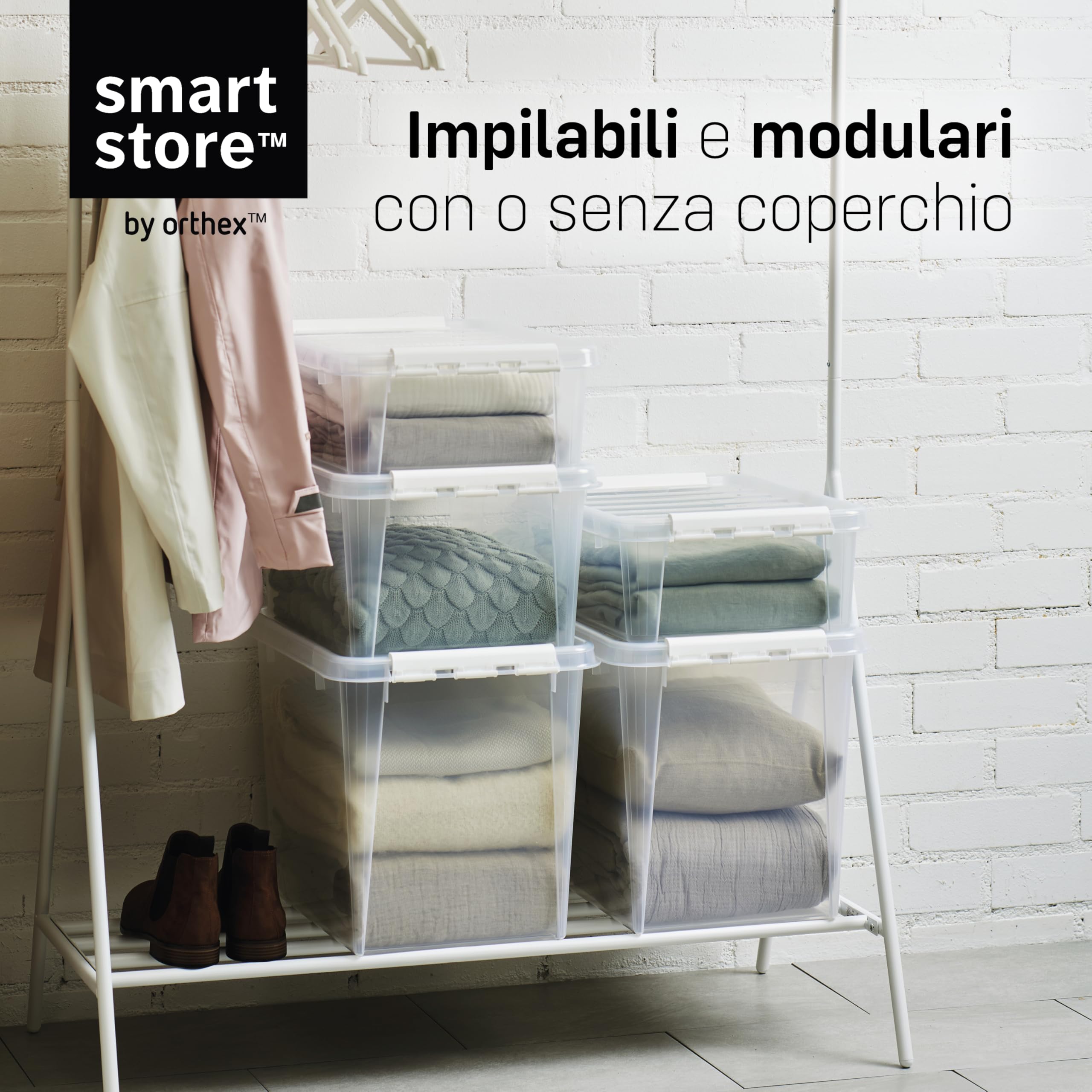 SmartStore Mini Scatole Portaoggetti 0,3L – Set da 10 – Scatoline Molto Piccole con Coperchio – L15 x P9 x A6 cm – Impilabili e sovrapponibili– Senza BPA - Sicure per alimenti – 10 Anni di Garanzia