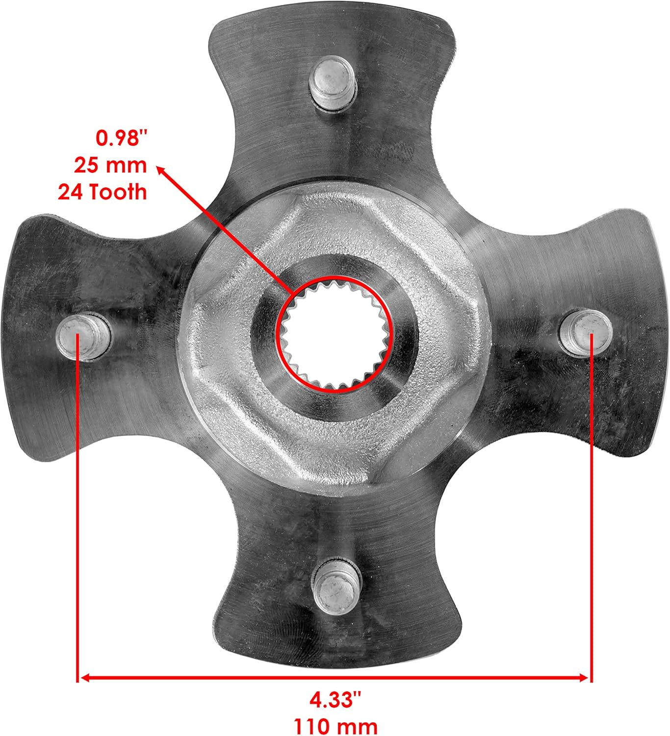 Caltric 2x Rear Wheel Hub Left or Right Compatible with Honda Foreman Rubicon 500 TRX500FA5 4x4 DCT 2015-2019