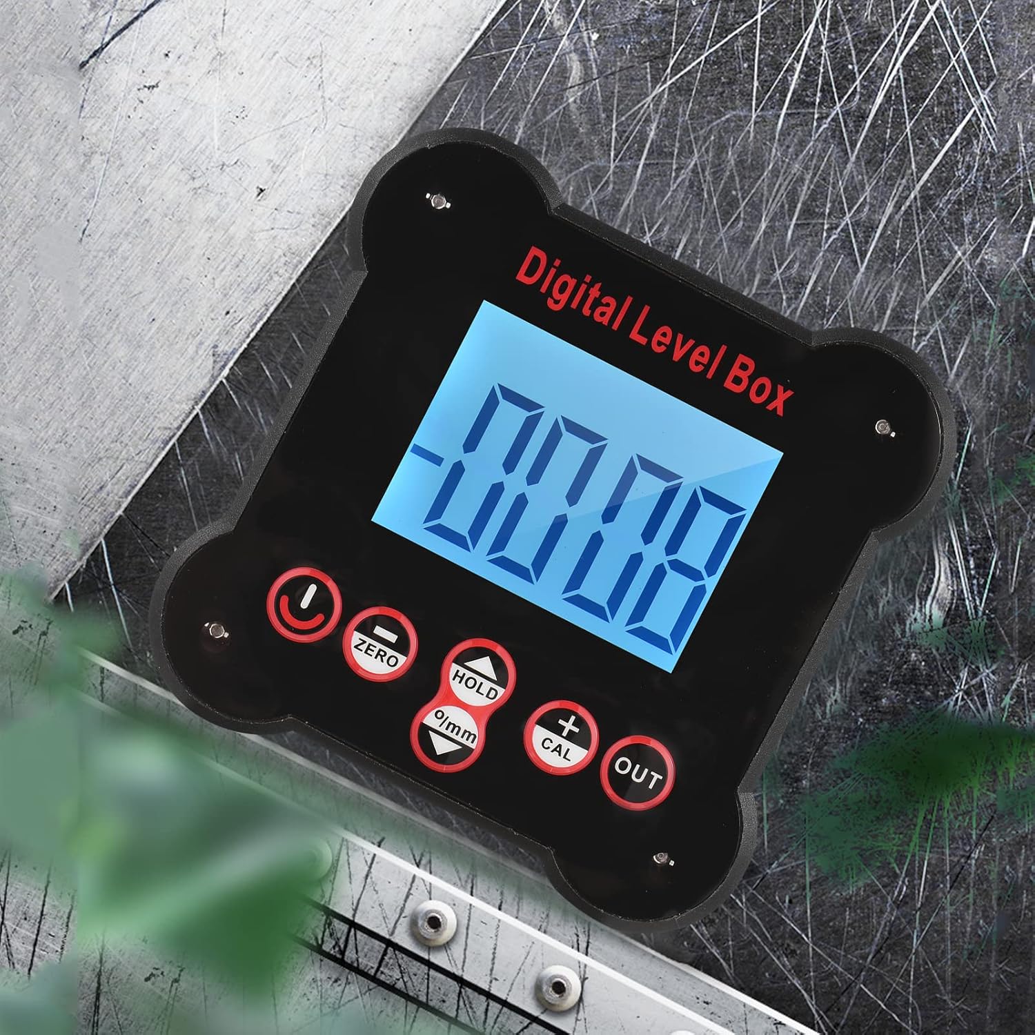 Digital Inclinometer Electronic Level Angle Magnetic Protractor with LCD Backlight for Woodwork Building Automobile ABS Black 8.3x8.3x3cm