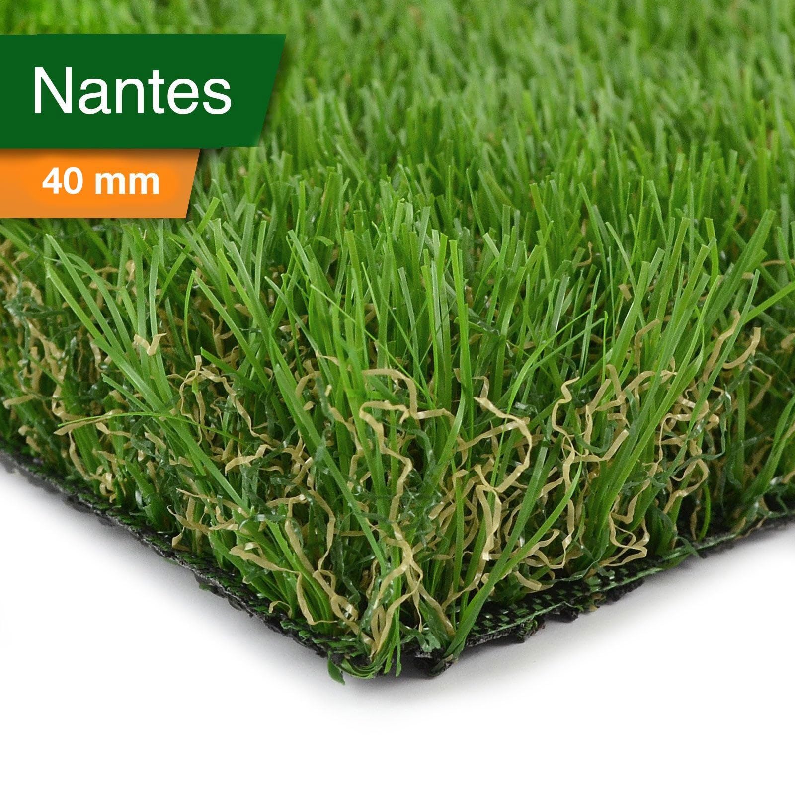 KARAT Sky - Gazon artificiel d'extérieur au mètre - Tapis d'herbe - Gazon roulant - Gazon en plastique - Pour balcon et jardin - Tapis d'extérieur sur mesure - Hauteur 40 mm - 200 x 300 cm