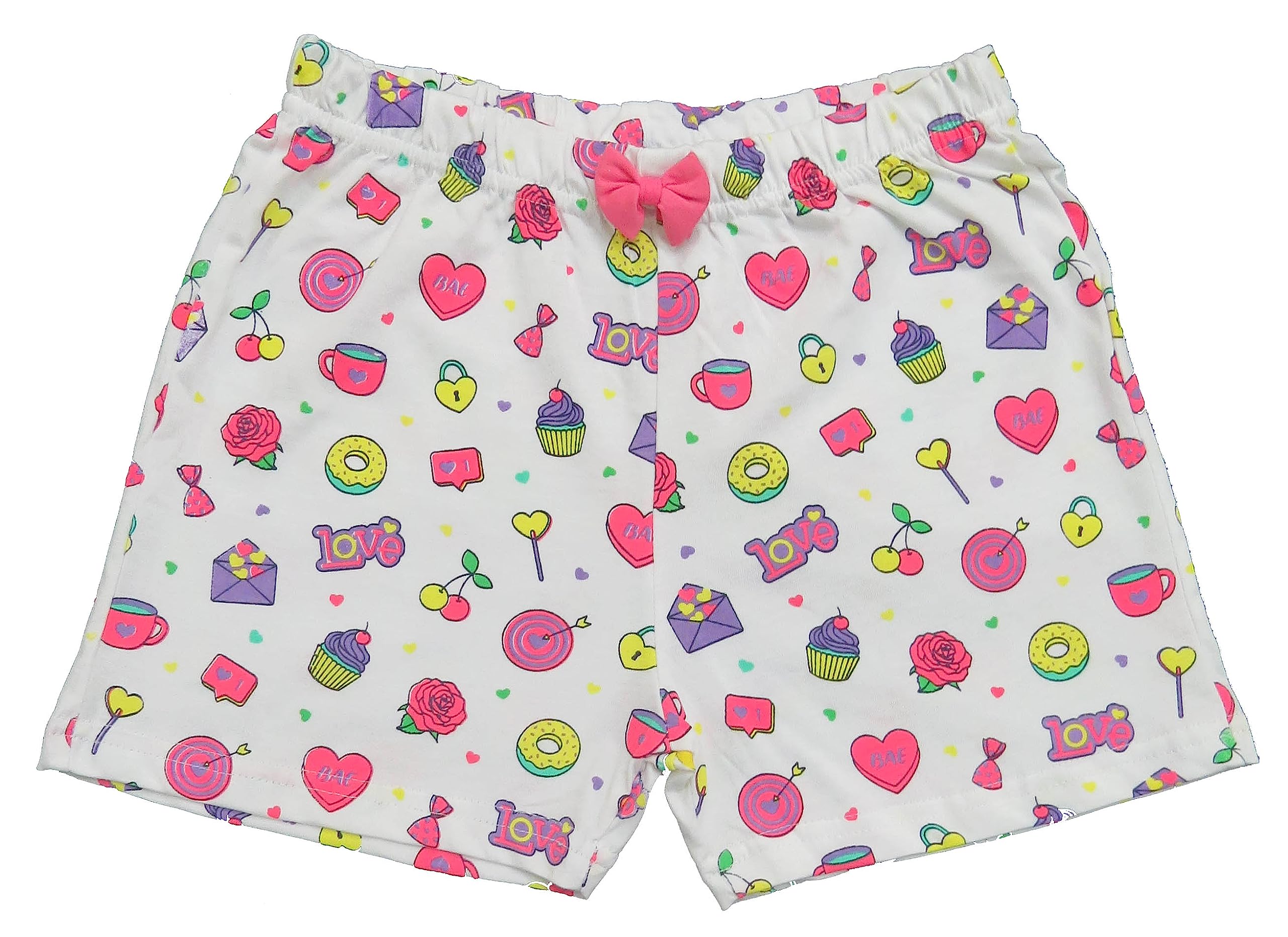 Clothe Fun Baby Girls Fancy Printed Shorts (Pack of 3) (12 Months-18 Months, Combo:-9 White AOP, Pink, Mint) - Image 3 thumbnail