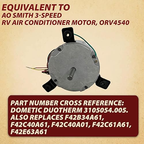 Miniatura 3 de Century ORV4540 AO Smith - Motor de ventilador de 3 velocidades 115 V 15 HP F2C40A61 3105054.005