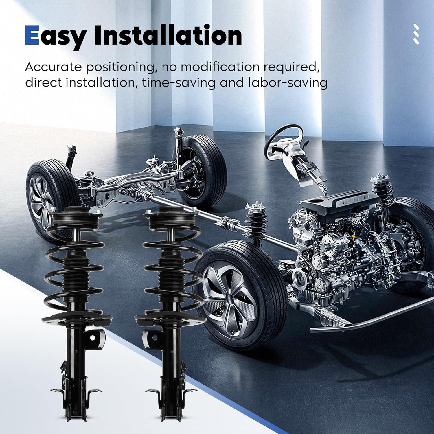 Front Complete Struts Assembly w/Coil Spring Shock Absorber Compatible with Nissan Sentra 2014-2019 1.8L, Replace for 172948 172947