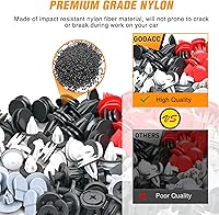 Vista 35 de GOOACC - GRC-47 Clips universales de plástico para guardabarros, 200 clips de remache con 6 tamaños de clips de retención de carrocería