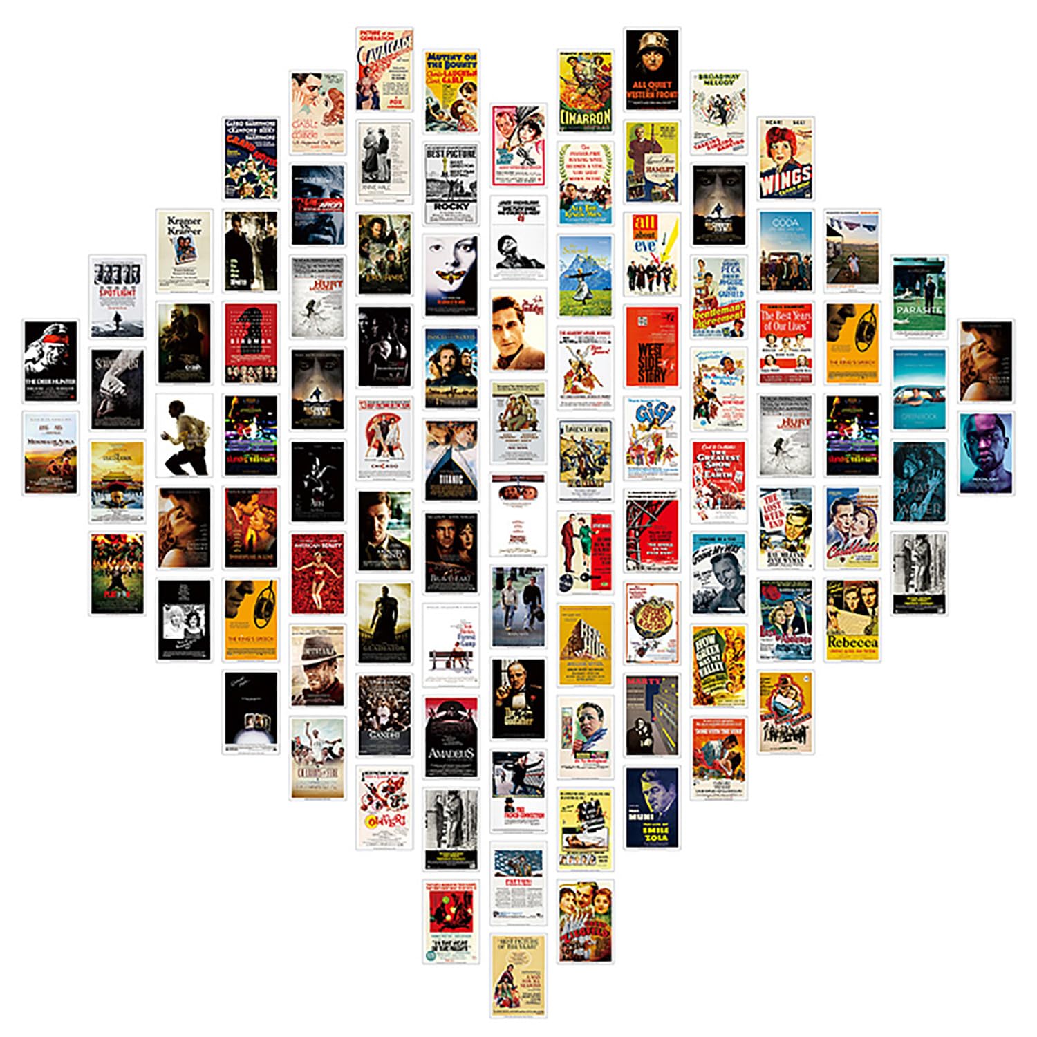 Amazon.co.jp: アカデミー映画 ポスター ポストカード 95枚セット