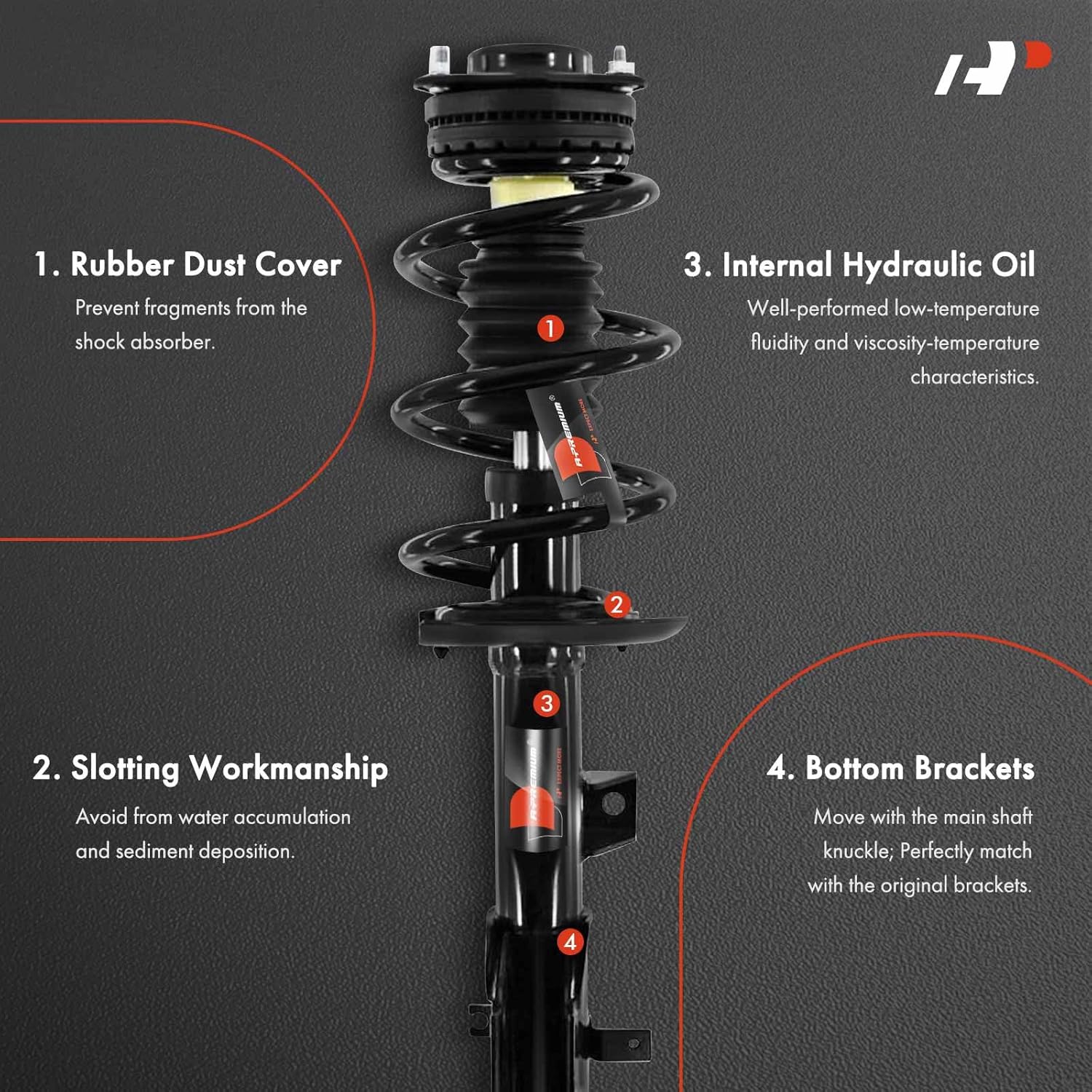A-Premium Front Complete Struts Compatible with Chrysler Pacifica 2017 2018 2019 2020-2x Replacement Suspension Shock Absorber with Coil Spring Assembly