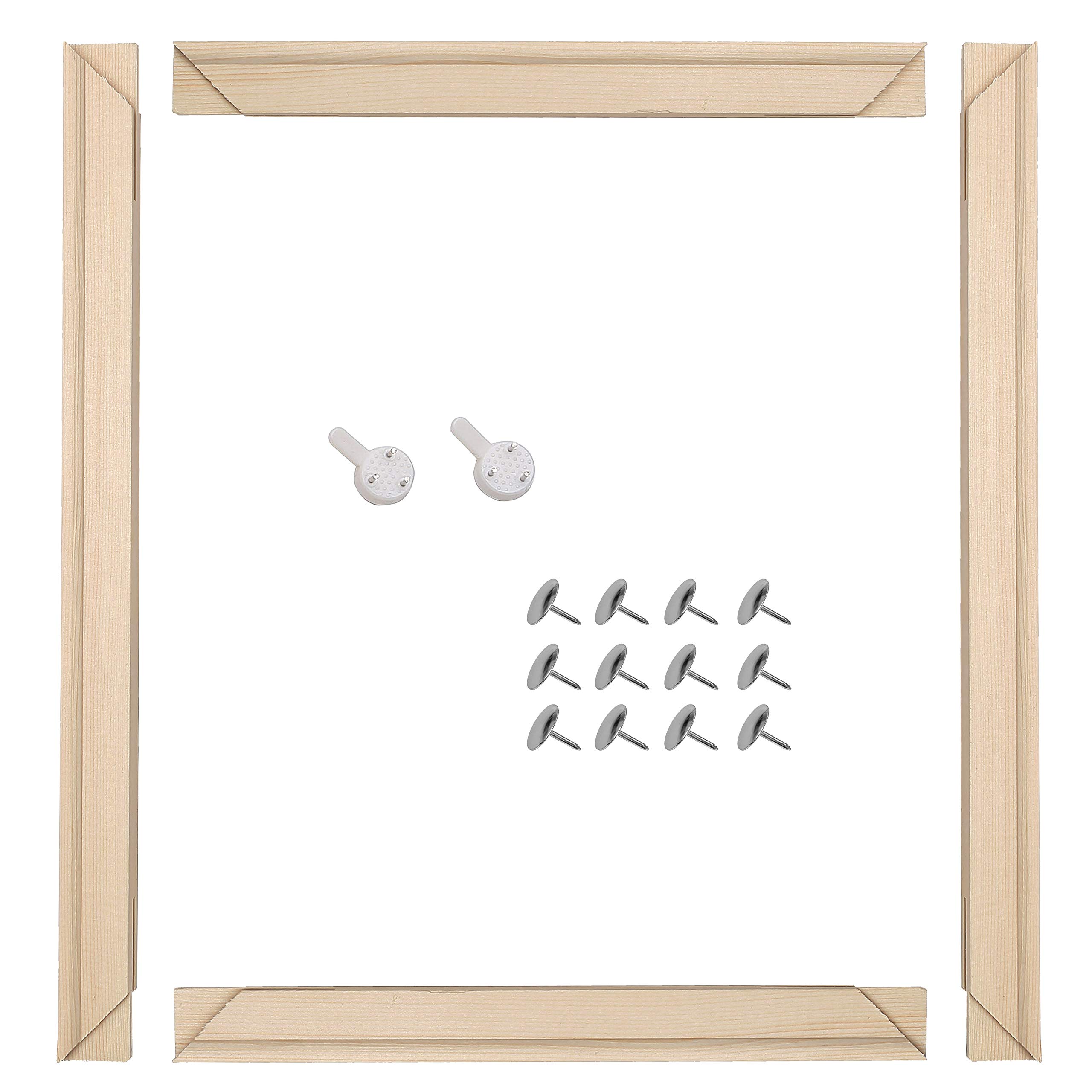 ARTIQO DIY Canvas Stretcher Bars 16x20 Inch - Easy To Assemble, Gallery Wrap Oil Frame Kit - Pine Wood - For Oil Paintings, Prints & Posters