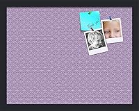 Vista 357 de PinPix Tablero de anuncios de corcho de 20 x 14 pulgadas. Este tablero decorativo enmarcado viene con diseño de círculos B W y un marco negro