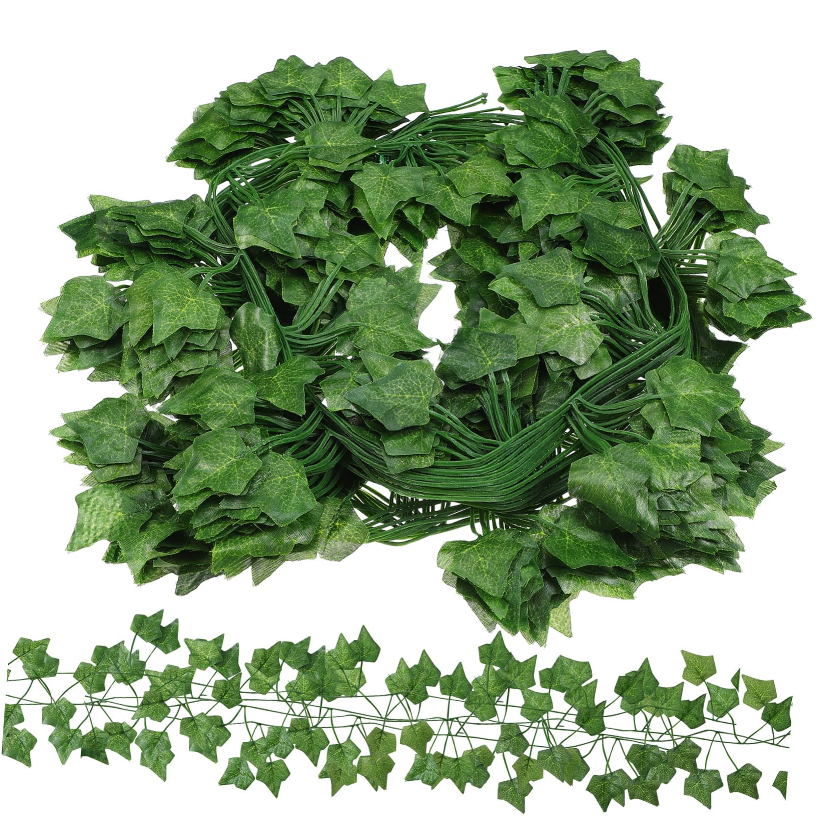 SOIMISS Falso Rampicante Decorativo Verde in Tessuto, Foglie Attaccate | Stanza e Giardino, Aspetto Realistico e Colore Naturale, Uso Versatile Effetto Pendente