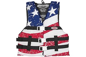Sportstuff Child Type III Life Jacket US Coast Guard Approved Open Sides, Stars & Stripes