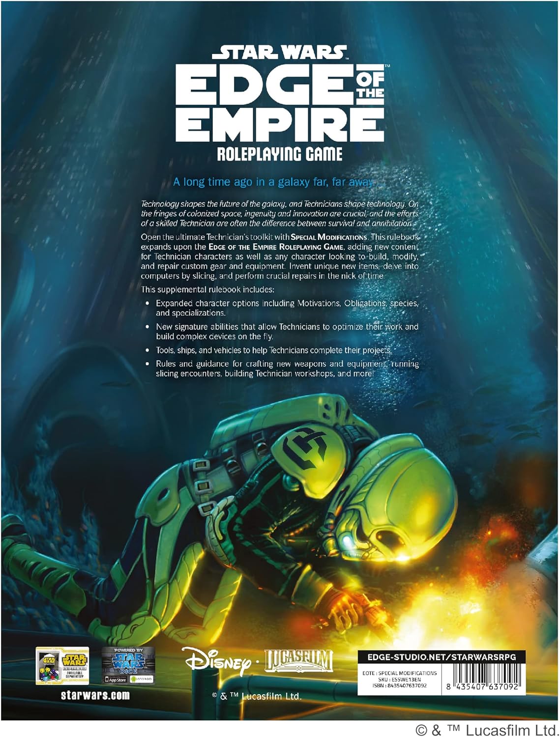 Asmodee Star Wars Edge of The Empire Special Modifications SOURCEBOOK | Roleplaying Game | Strategy Game for Adults and Kids | Ages 10+ | 3-5 Players | Avg. Playtime 1 Hour | Made by Edge Studio