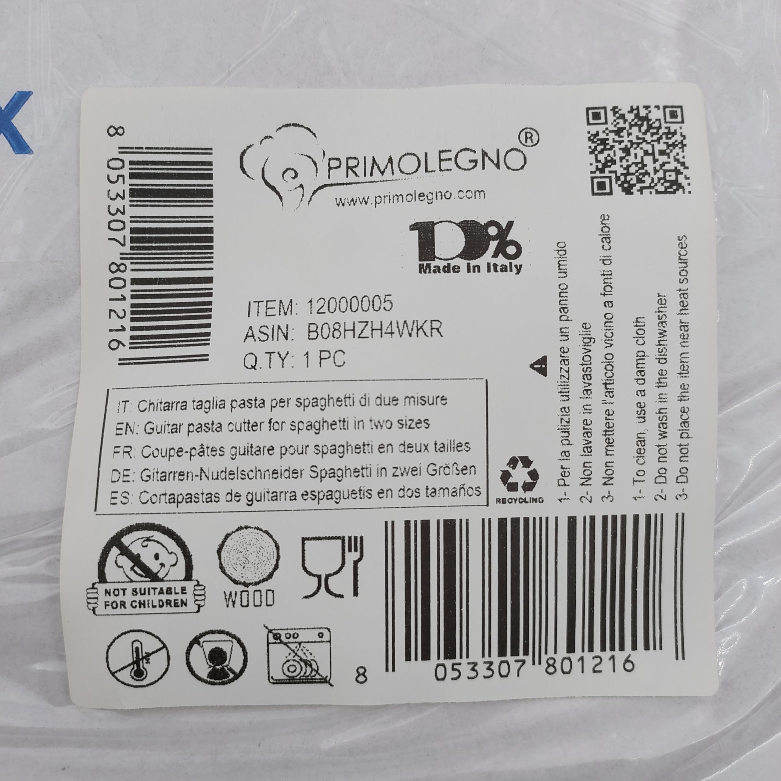 Chitarra Per Pasta Primolegno - Tagliapasta Tradizionale Con Mattarello