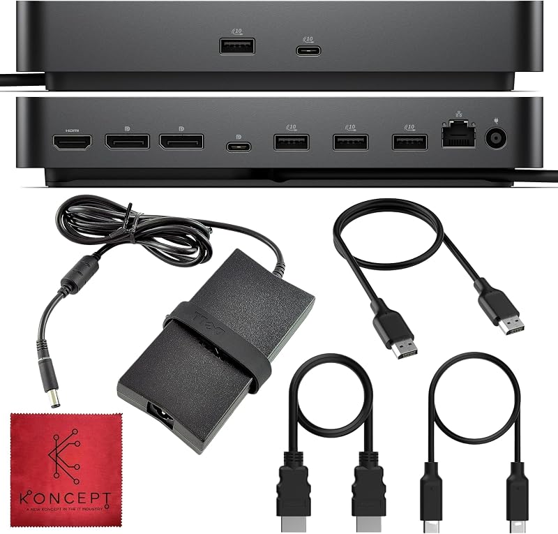 Dell Pro Smart Dock SD25 USB-C Docking Station 4 Display, Remote Management | 40Gbps Data Transfer, 4K Multi-Display Support, 180W Adap ter, USB-C/HDMI/DisplayPort Cables Included, Modular Upgrade Design