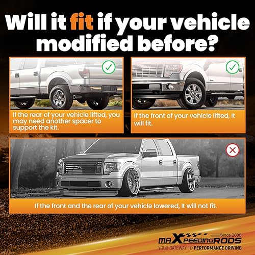 Miniatura 7 de maXpeedingrods Kit de bolsas de suspensión neumática de 5000 libras para GMC Sierra 1500 Non-AT4 Chevrolet Silverado 1500 Non-Trail Boss 2019-2024