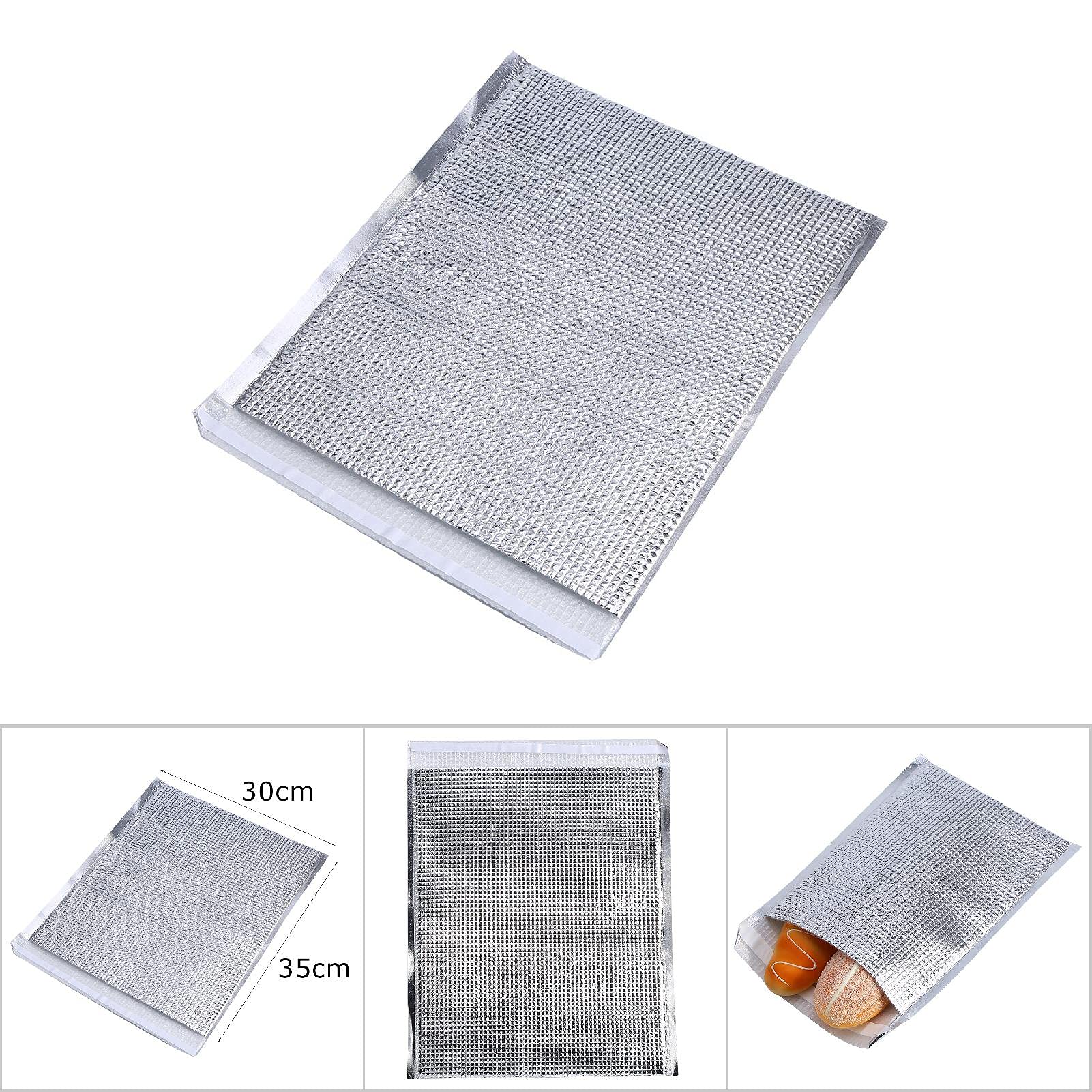 Sacchetti isolanti riutilizzabili, autosigillanti, 4 tipi, set da 10 pezzi, pellicola di alluminio usa e getta, sacchetto isolato per alimenti, refrigeratore termico,